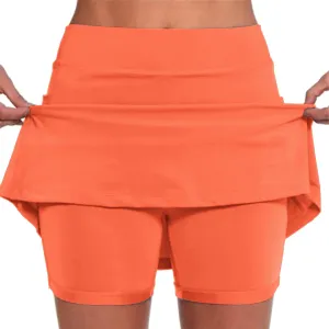 LCMTWX Black Skirt for Women Solid Mid Waist Culottes Short Skirts Skinny Pants Skorts for Woman White Tennis Skirt Tennis