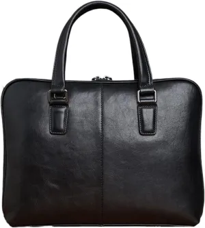 Leather Vintage Man Handbag Briefcase Men Shoulder Bags Coffe Business 14 Inch Laptop Bag