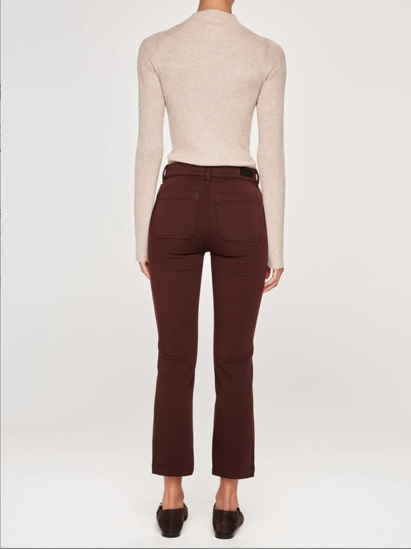Mara Ankle Straight Leg Jean - Bark