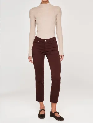 Mara Ankle Straight Leg Jean - Bark