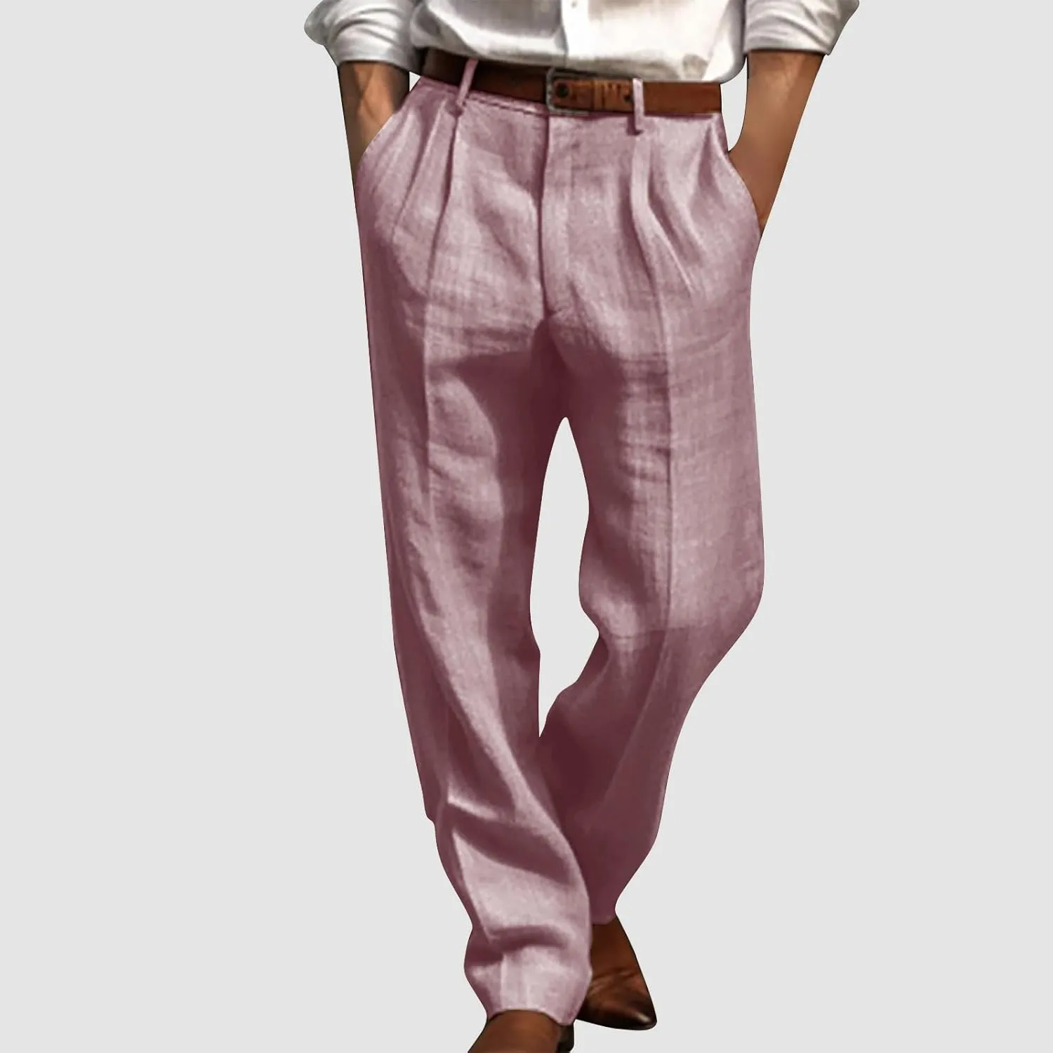 Men Trousers Casual Jogger Work Pants Men's Straight-Fit 5-Pocket Comfort Stretch Chino Trousers Mans Autumn Pants