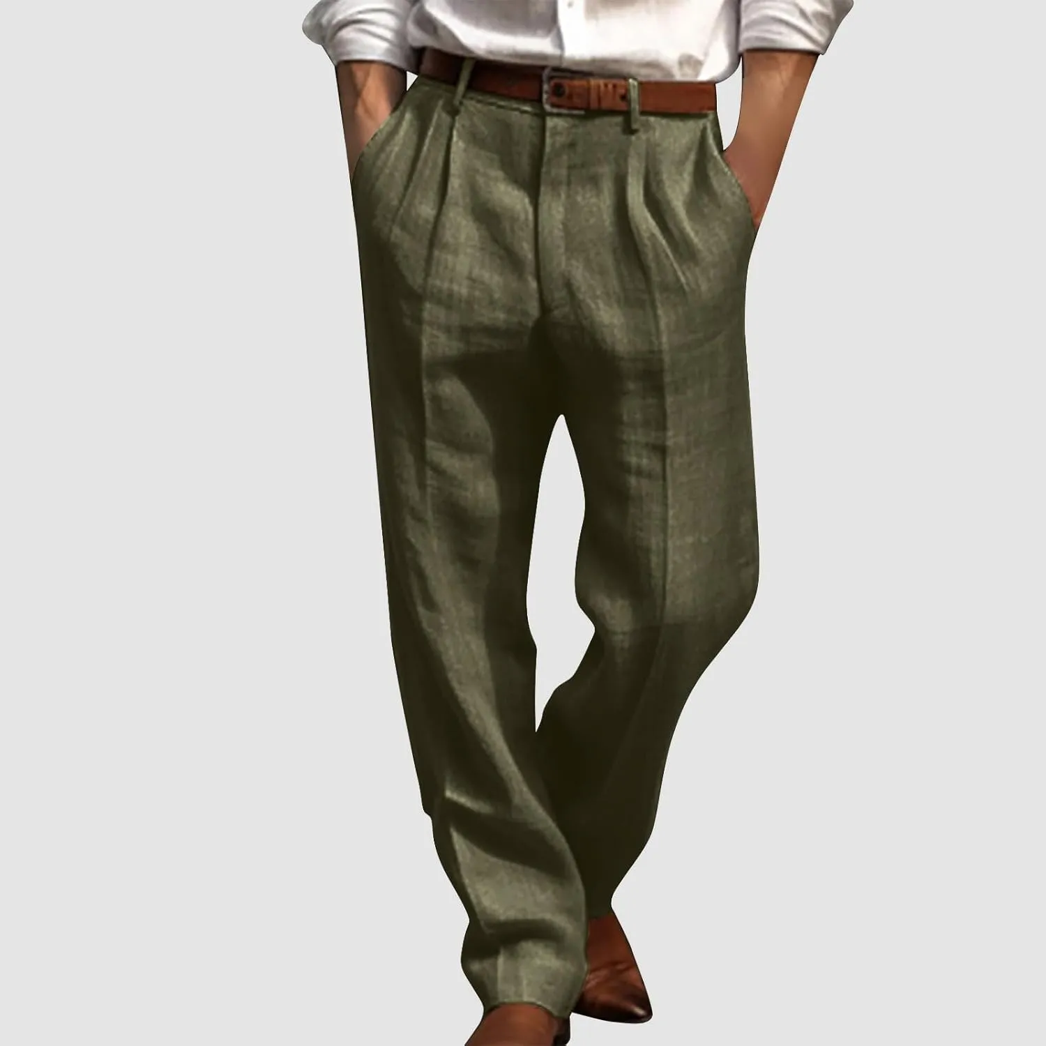 Men Trousers Casual Jogger Work Pants Men's Straight-Fit 5-Pocket Comfort Stretch Chino Trousers Mans Autumn Pants