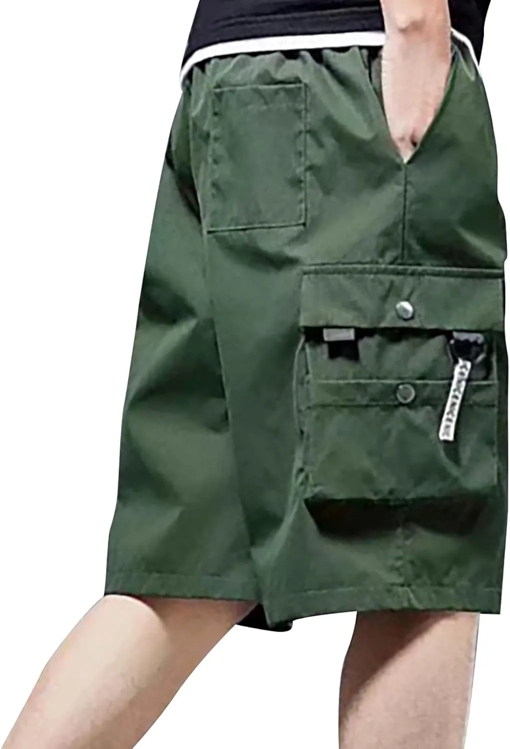 Men's Cargo Pants Stretch Fabric Sports Trousers Men's Slim Pants Men's Work Pants 6-Pocket Cargo Pants Plus Size