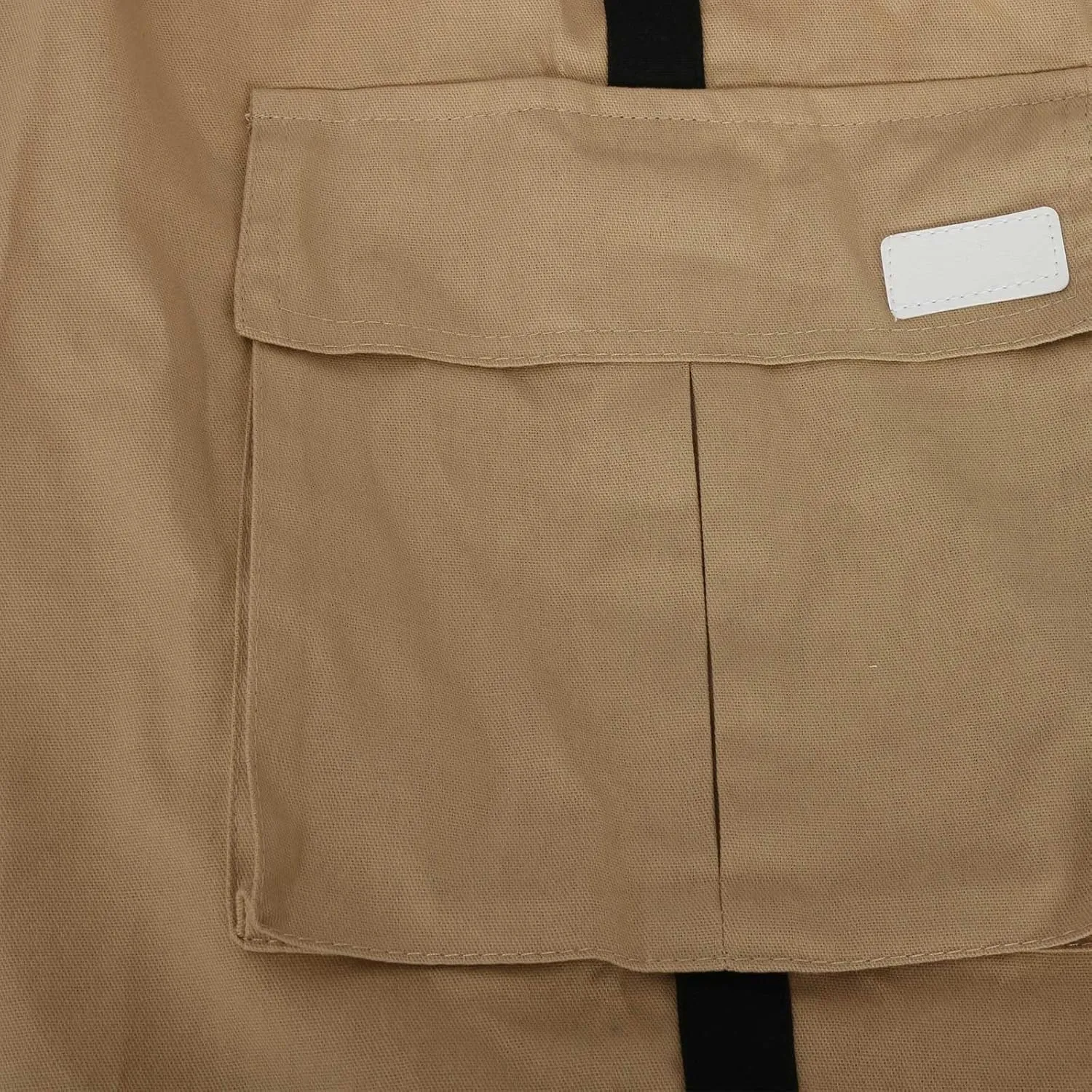 Men's Cargo Trousers Patchwork Drawstring Pants Elastic Waist Sweatpants Casual Tracksuit Bottoms with Multi Pockets