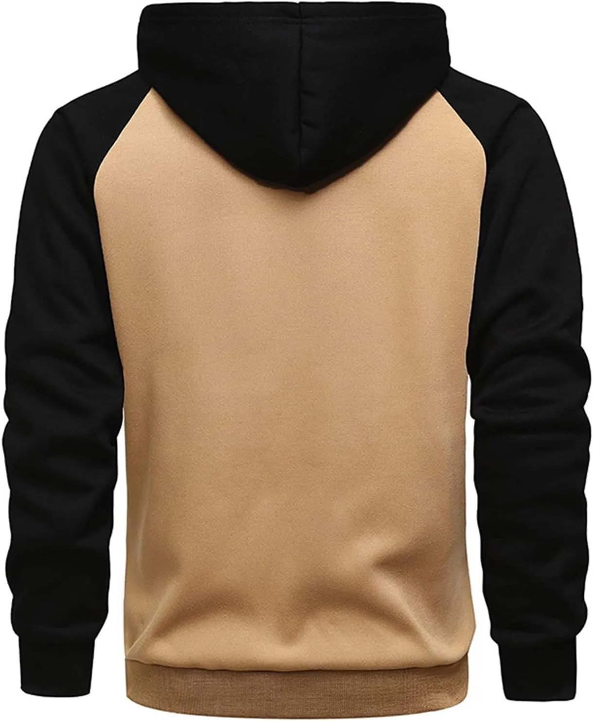 Men's Heavyweight Full Zip Fleece Hoodie Fall Long Sleeve Hooded Casual Sweatshirt Color Block Active Sport Outerwear