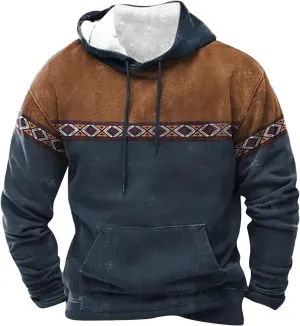 Mens Hoodies Pullover Vintage Long Sleeve Hoodie Half Zipper Hooded Sweatshirt Top Workwear Multi Pocket Men Hoodie
