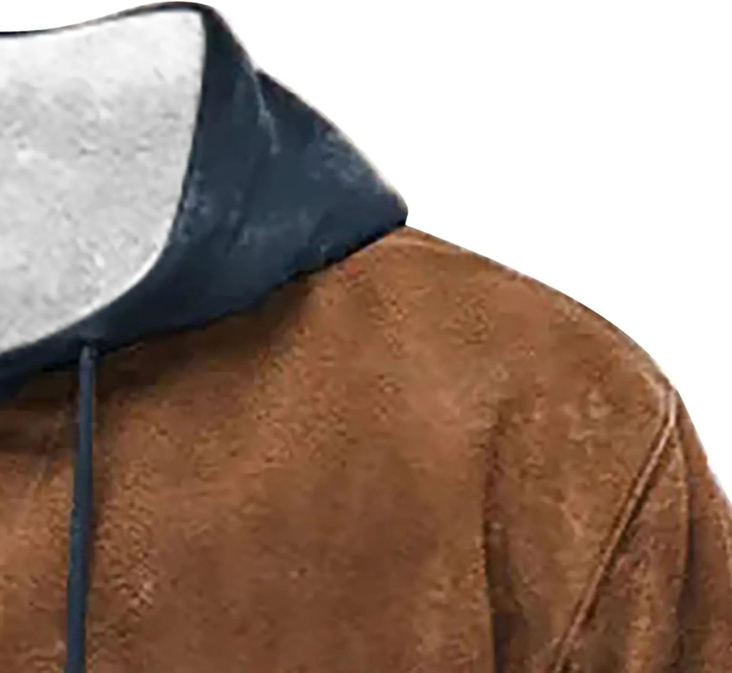 Mens Hoodies Pullover Vintage Long Sleeve Hoodie Half Zipper Hooded Sweatshirt Top Workwear Multi Pocket Men Hoodie