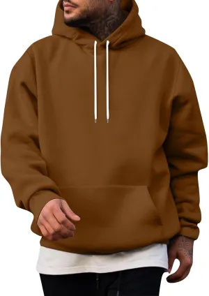 Men's Loose Fit Hoodies Lightweight Pullover Casual Sweatshirts