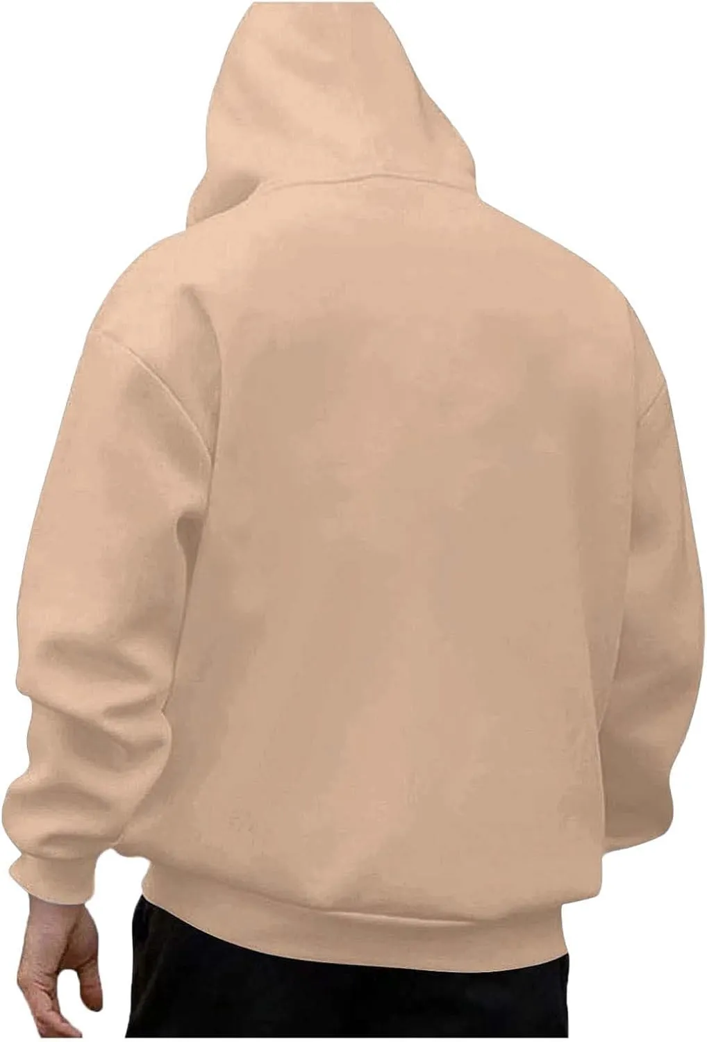 Mens Oversized Hoodie Casual Pullover Long Sleeve Hooded Sweatshirts Trendy Loose Fit Letter Print Hoodies for Men