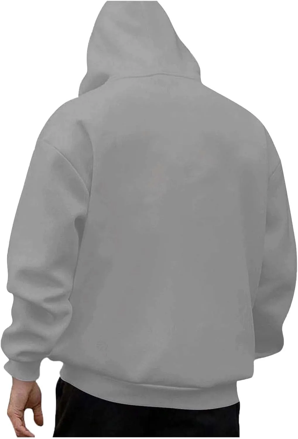 Mens Oversized Hoodie Casual Pullover Long Sleeve Hooded Sweatshirts Trendy Loose Fit Letter Print Hoodies for Men