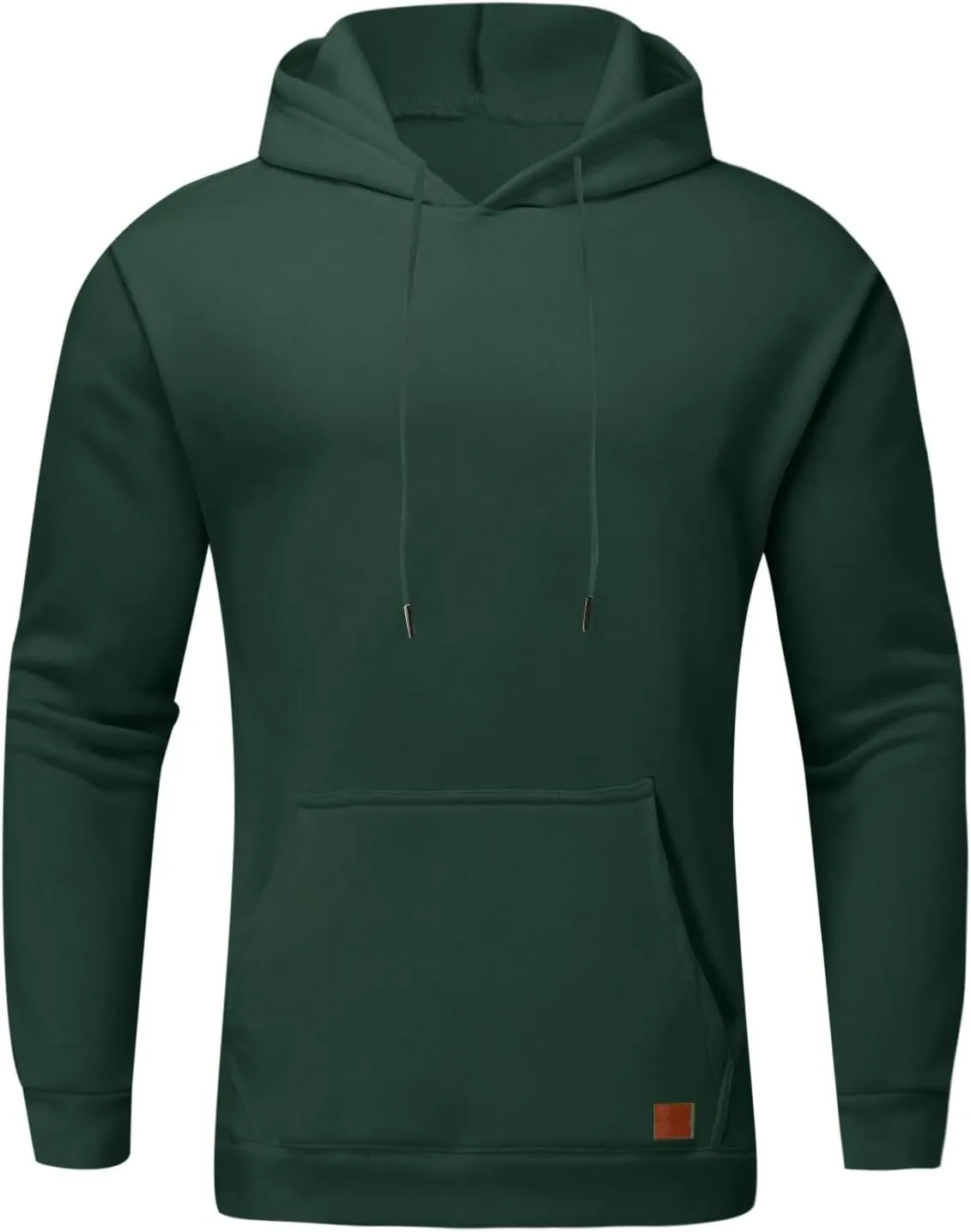 Mens Oversized Hoodies Pullover Solid Vintage Long Sleeve Sweatshirt Heavyweight Baggy Streetwear Top Athletic