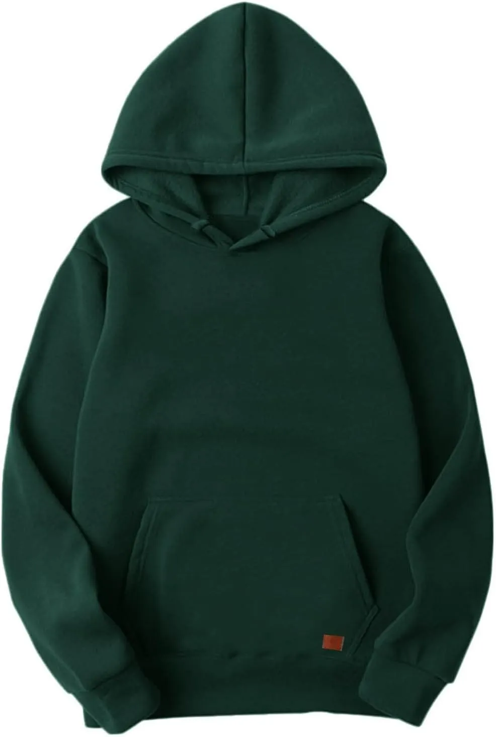 Mens Oversized Hoodies Pullover Solid Vintage Long Sleeve Sweatshirt Heavyweight Baggy Streetwear Top Athletic