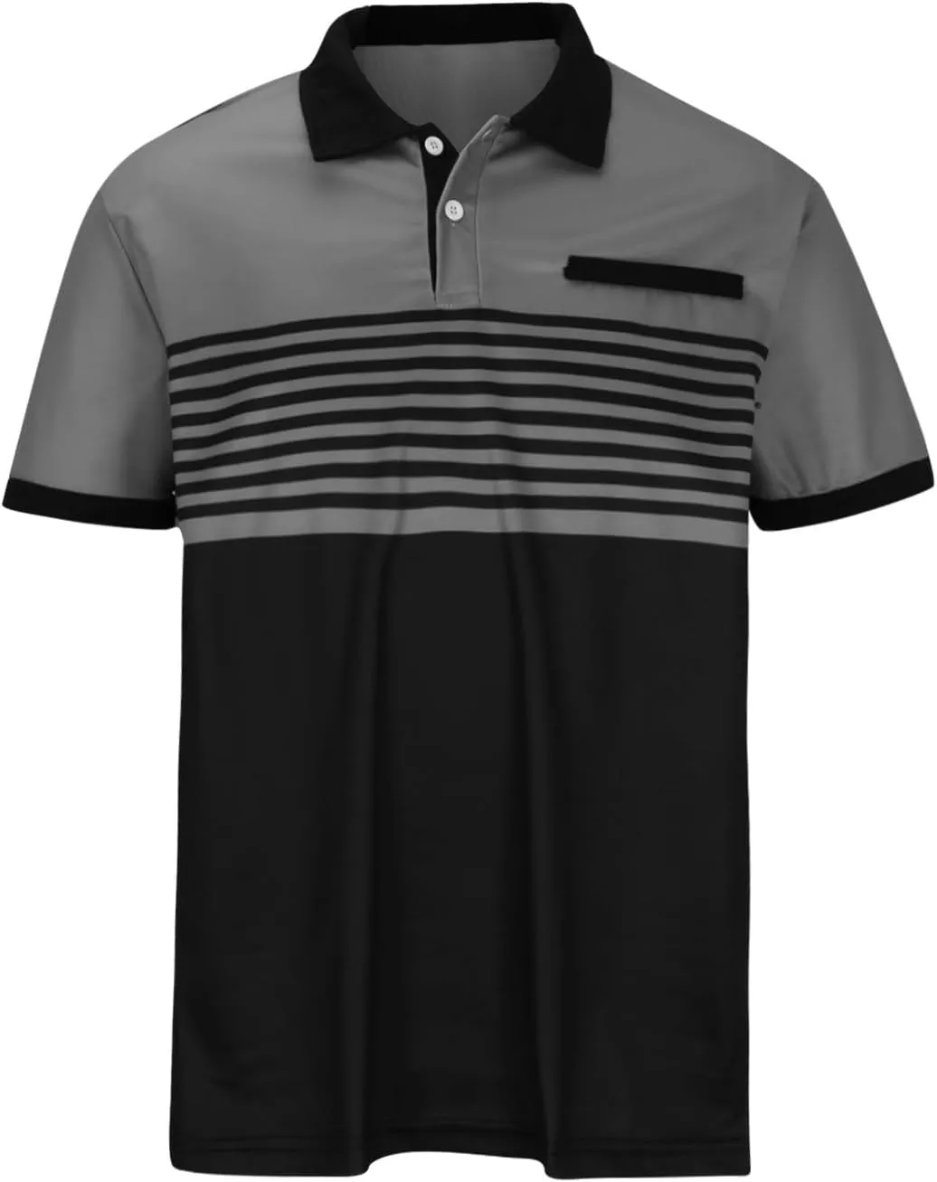 Mens Shirts Button Turn-Down Collar Top Short Sleeve Stripe Tshirts Sports Golf Tops Summer T-Shirt Tees 2024