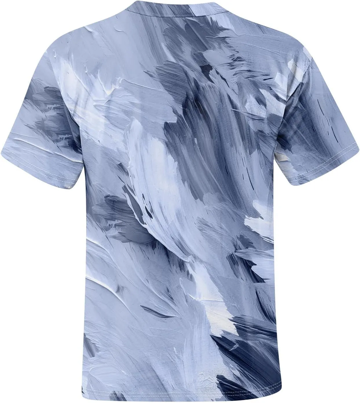 Men's Tie Dye T-Shirt Gradient Color Short Sleeve Shirts Summer Fashion Casual Crew Neck Loose Plus Size Tops