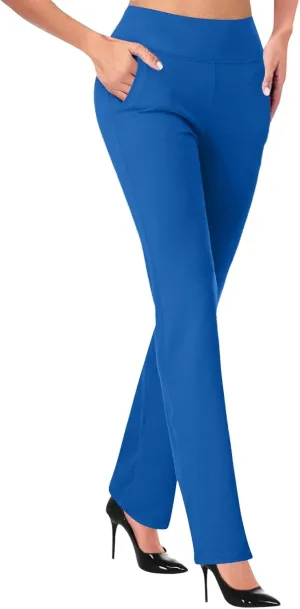 My Recent Orders Returned Items for Sale Work Pants for Women 2024 Plus Size High Waisted Stretch Comfy Athletic Workout Yoga Dress Pants Fall Fashion Casual Office Business Trousers C-Blue