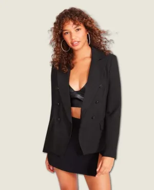 Naomi Double Breasted Blazer Black