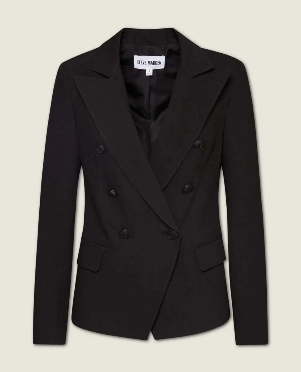 Naomi Double Breasted Blazer Black