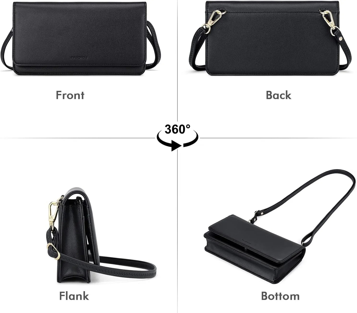 nuoku Crossbody Bag for Women, Phone Wallet Purses PU Leather Satchel, Small Shoulder Bags