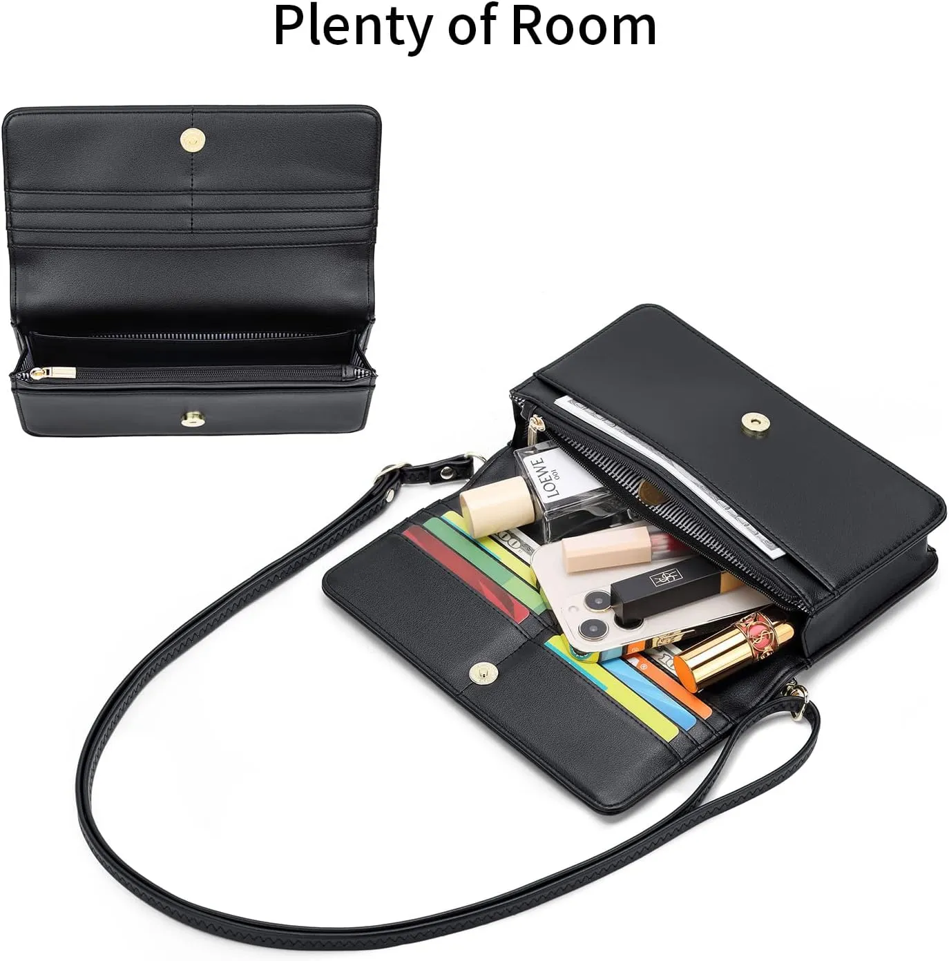 nuoku Crossbody Bag for Women, Phone Wallet Purses PU Leather Satchel, Small Shoulder Bags