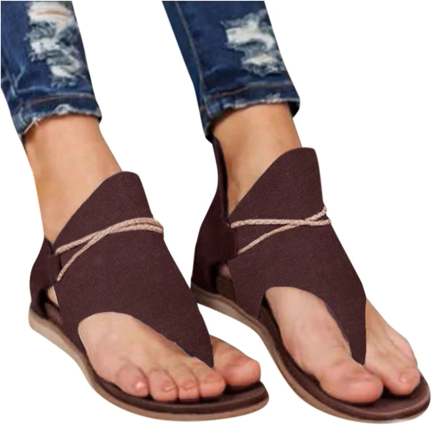 Orthopedic Sandals for Women Dressy Summer Comfortable Open Toe Flat Thong Sandals for Women Walking Sandals Women