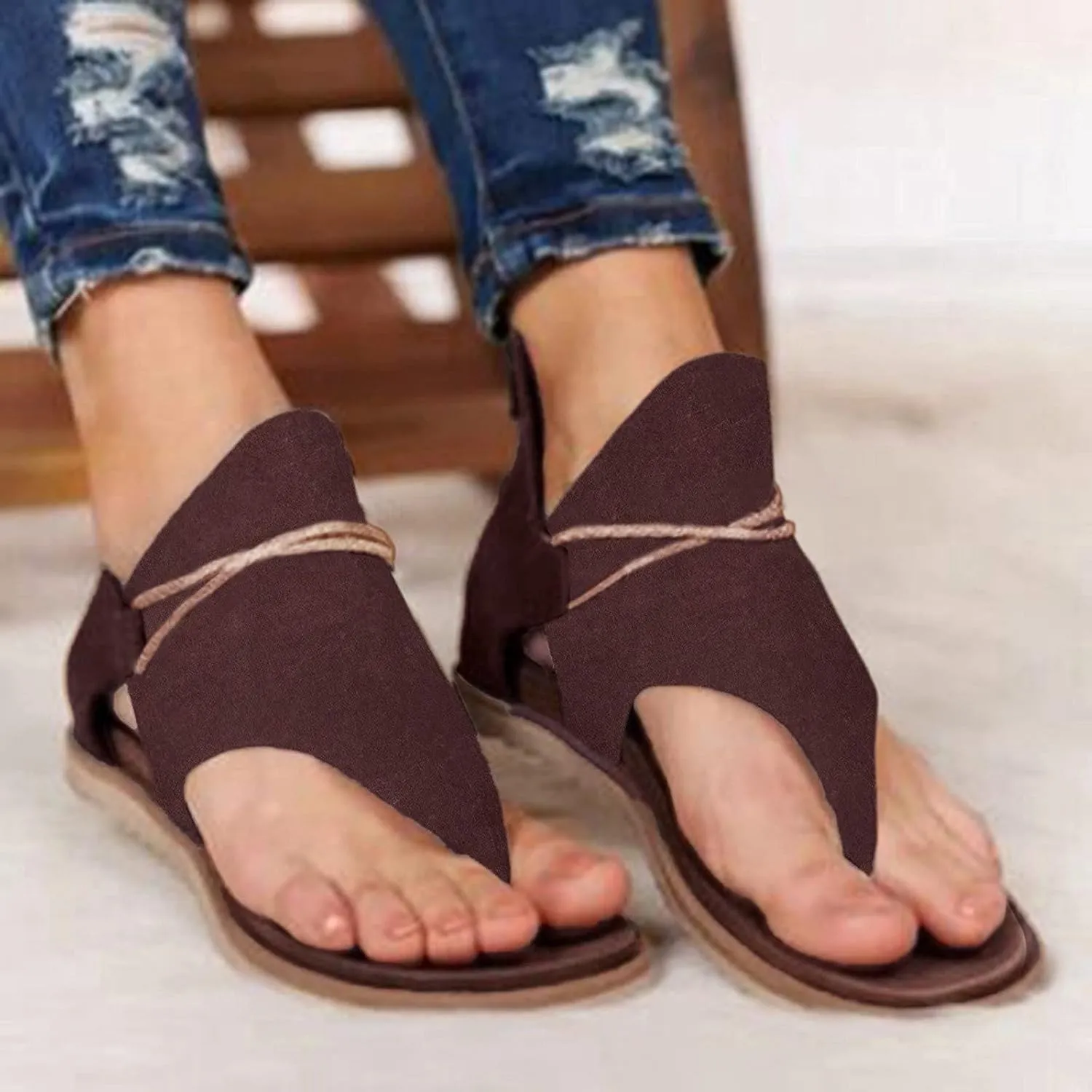 Orthopedic Sandals for Women Dressy Summer Comfortable Open Toe Flat Thong Sandals for Women Walking Sandals Women