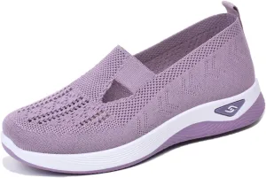 Orthopedic Shoes for Women Air Cushion Athletic Sneakers Breathable Soft Arch Support Non Slip Shoes Lightweight Foam Walking Sneaker Breathable Mesh Trainers Running Jogging Shoe