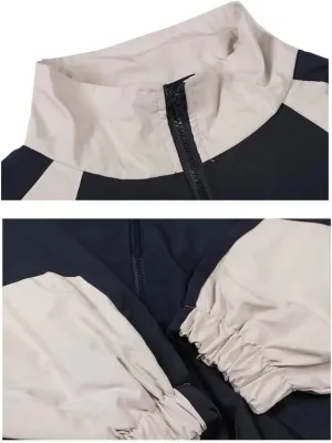 Pbkabiug Vintage Women Jackets Hip Hop Style Patchwork Windbreak Unisex Streetwear Lightweight Jackets Bomber Jackets