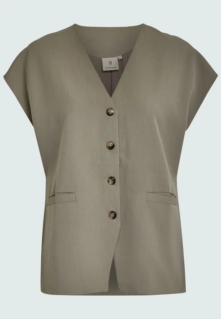 PCBrenda Tailored Vest - Winter Twig Sand