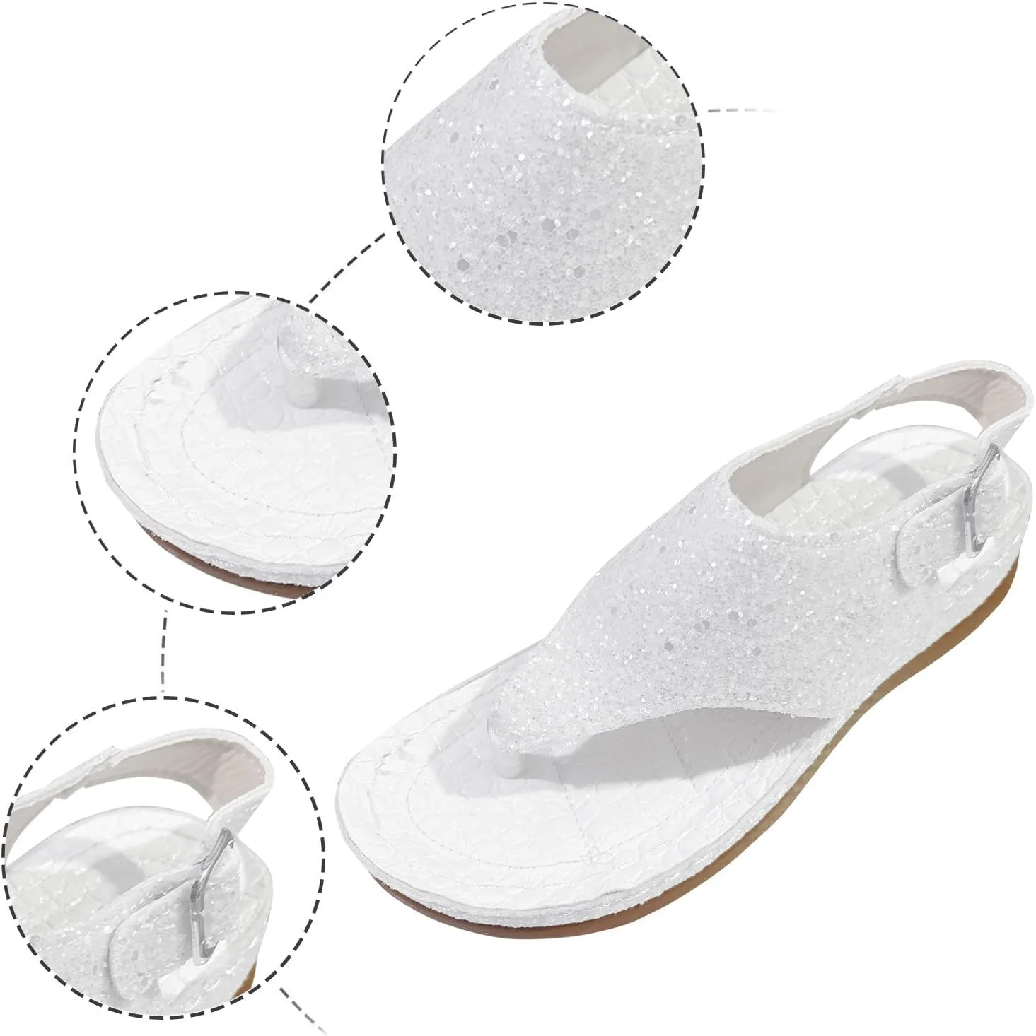 peqiut Women's Sandal Dressy Summer Clip Toe Orthopedic Sandals for Women Comfortable Outdoor Boho Sandals Casual Flip Flops