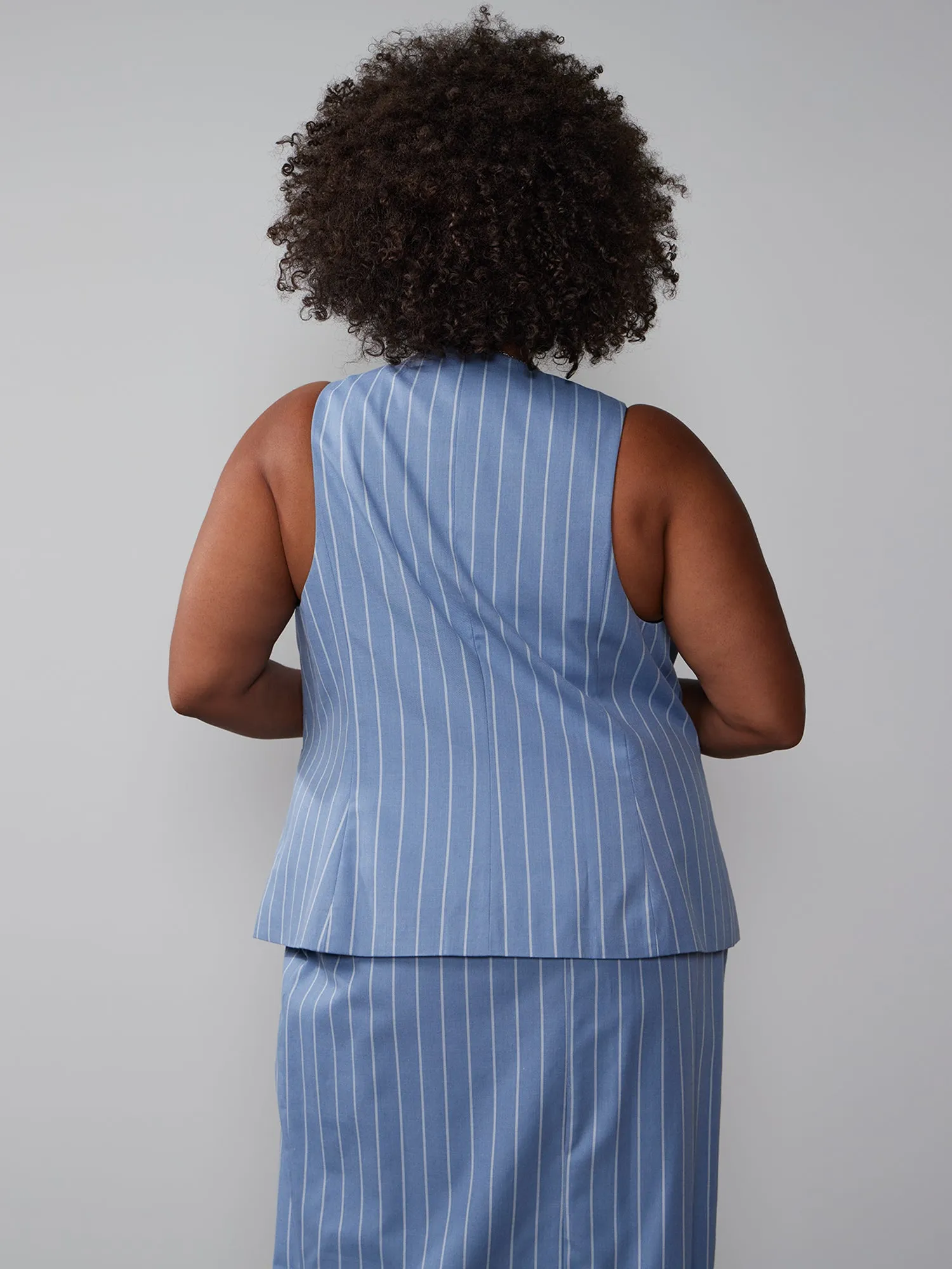 Plus Tailored Stripe Vest