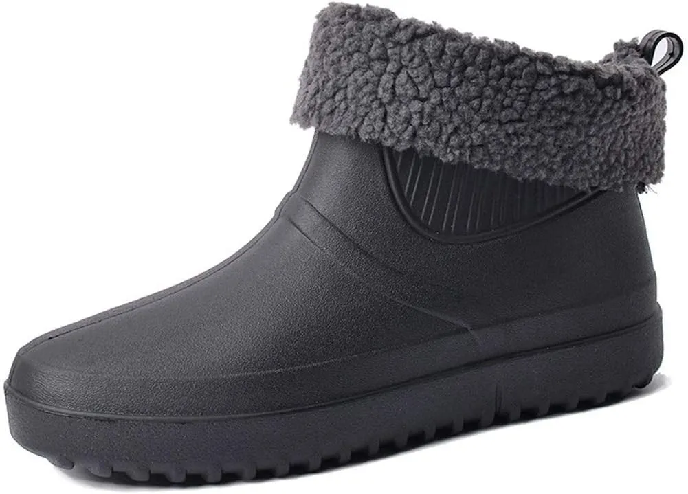 Rojeam Mens Rain Boots Waterproof Booties Garden Shoes Rain Shoes