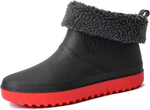 Rojeam Mens Rain Boots Waterproof Booties Garden Shoes Rain Shoes
