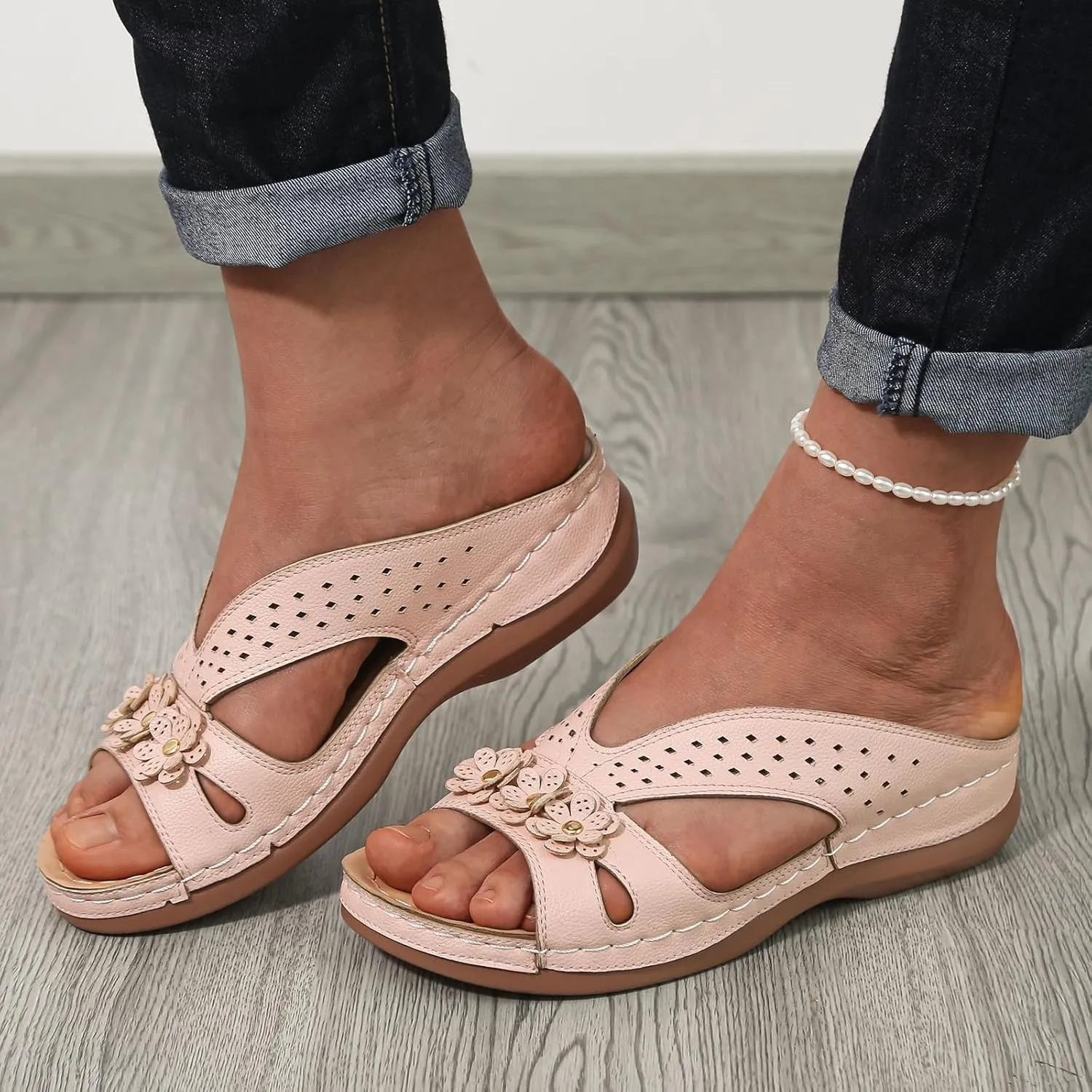 Sandals Wedge for Women Wedge Sandals for Women Slip on Summer Shoes for Womens 2025 Womens Sandal Comfortable