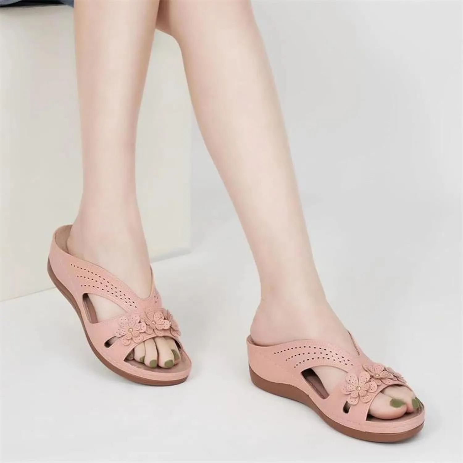 Sandals Wedge for Women Wedge Sandals for Women Slip on Summer Shoes for Womens 2025 Womens Sandal Comfortable