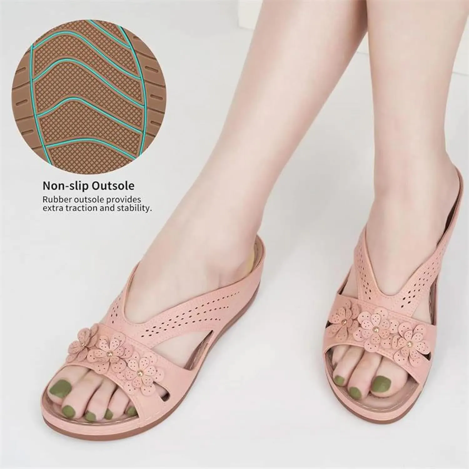 Sandals Wedge for Women Wedge Sandals for Women Slip on Summer Shoes for Womens 2025 Womens Sandal Comfortable