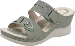 Sandals Women Open Toe Cross Strap Comfortable Womens Sandals Flats Beach Summer Dress Orthopedic Platform Sandals
