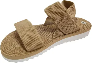 Sandals Women Thick Sole Orthopedic Womens Sandals Bands with Elastic Summer Dressy Flats Casual Platform Sandals