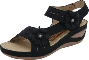 Sandals Womens Platform Sandals Women Comfort Lightweight Heel Width Low Wedges Orthopedic Arch Support