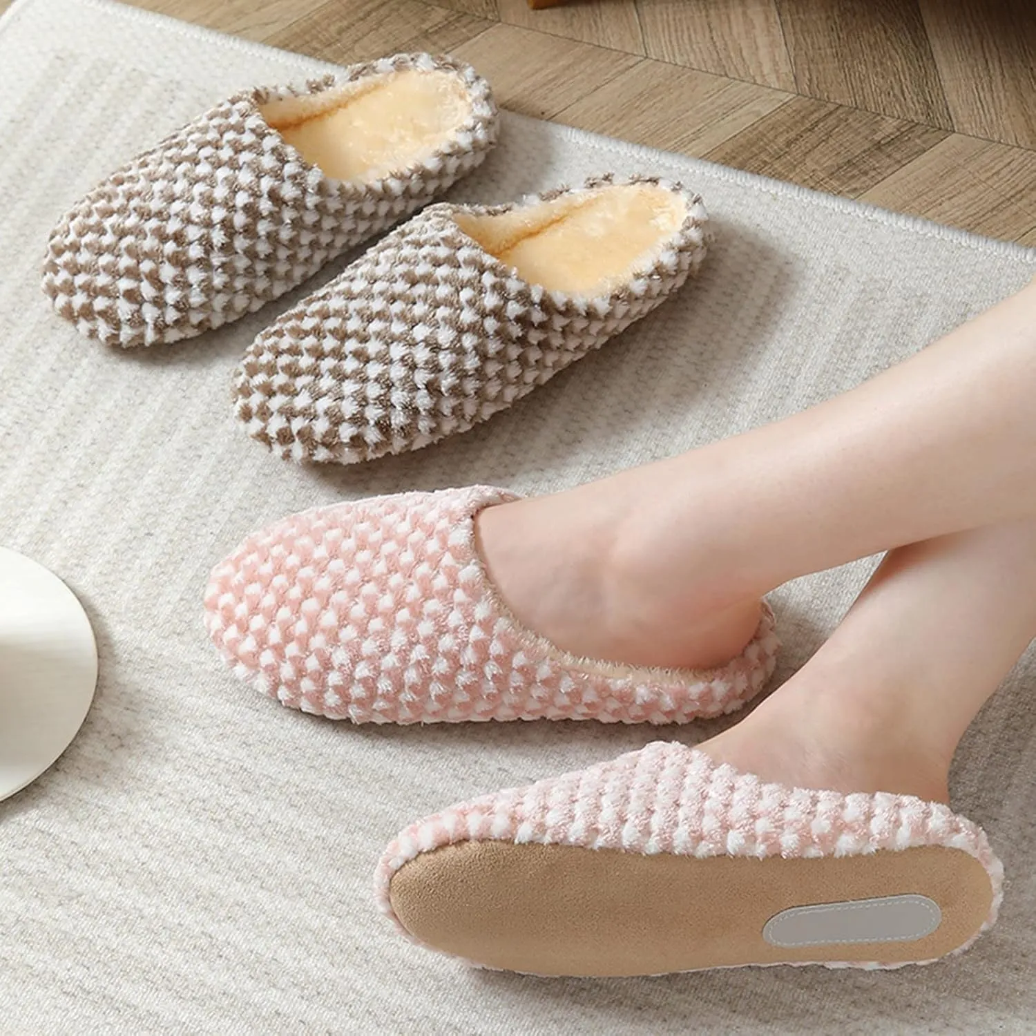 SBGMoSJ Memory Foam Slippers for Women Washable Slippers House Slippers for Men Indoor Outdoor Hotel Slippers Washable Christmas Curtains Gifts for Women 2023