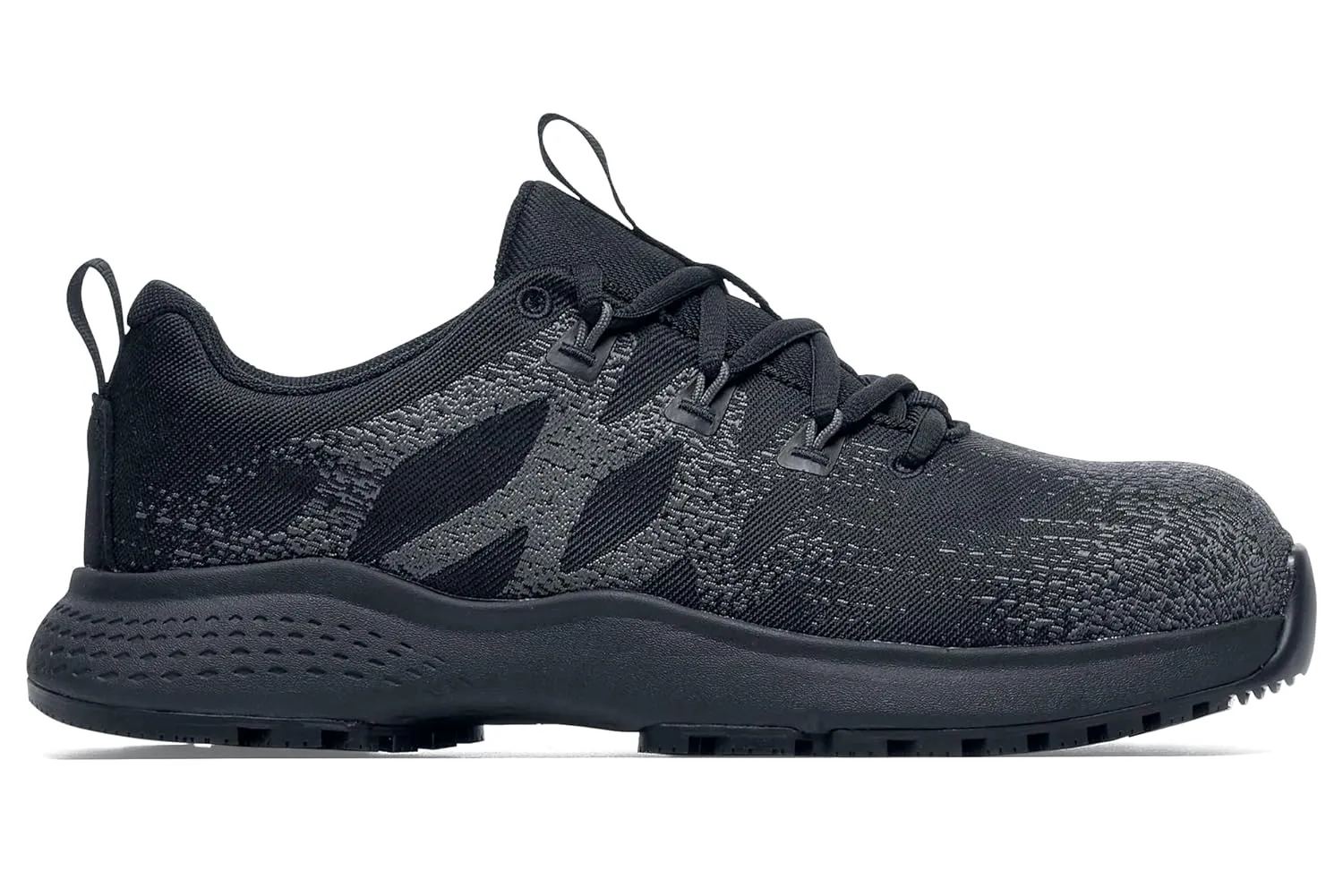 Shoes for Crews Heather II, Women's Nano Composite Toe (NCT) Work Shoes, Slip Resistant, Water Resistant, Black, Size 7.5 Wide
