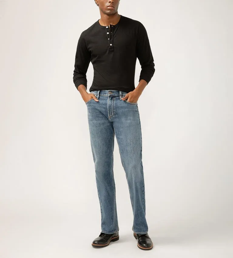 Silver Jeans Mens Indigo Zac Relaxed Fit Straight Leg Jeans