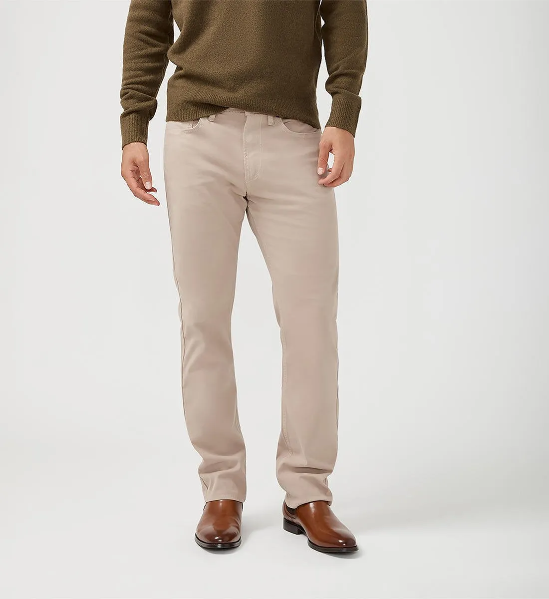 Silver Jeans Mens Khaki Machray Athletic Fit Straight Leg Jeans