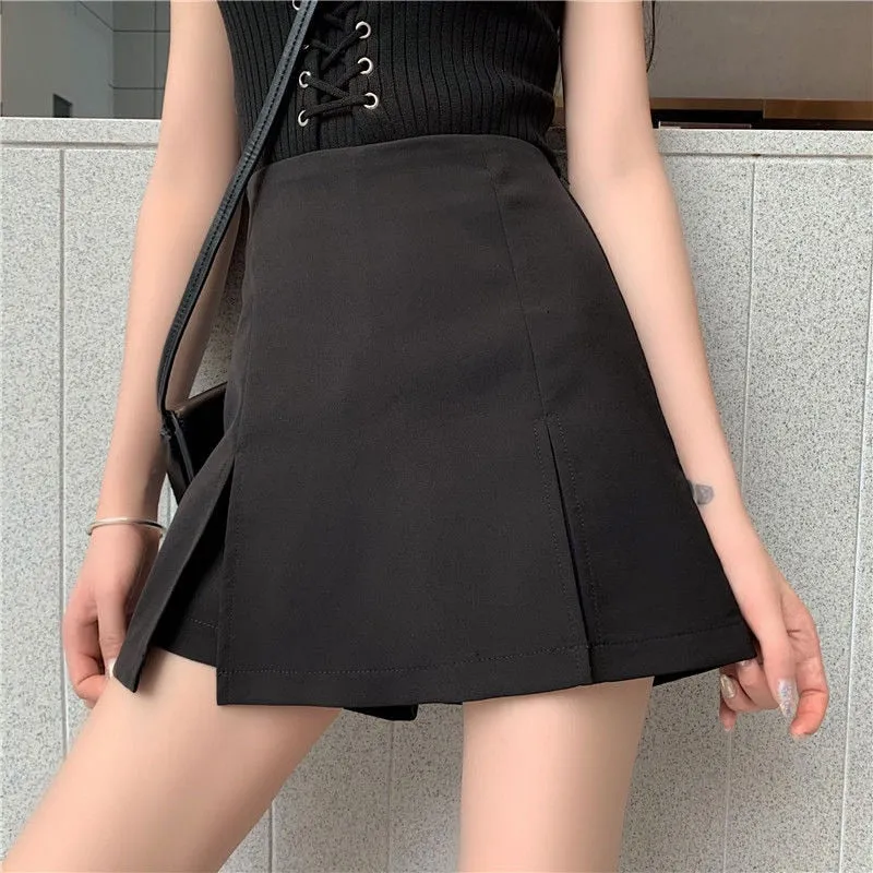 Skirts Women Black Split Office Ladies Elastic High Waist Elegant Slim