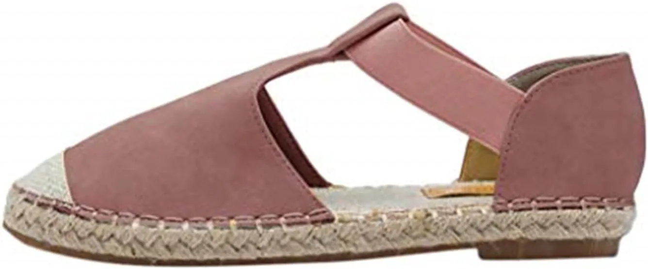 Smoneyful Womens Espadrille Sandals Wedge Ankle Strap Buckle Closed Toe Classic Lace Up for Summer Dressy Wear