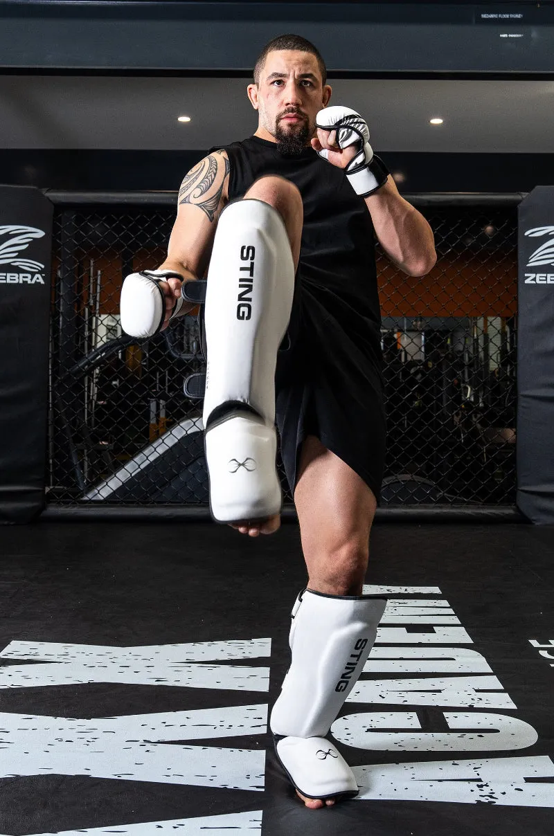 Sting Python MMA Shin & Foot Protector - White