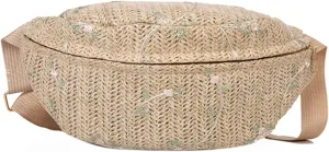 Straw Bag Beach Women Waist Pack Purse Casual Large Belt Bags Pouch Travel Phone Bag Fanny Packs Hip Pockets