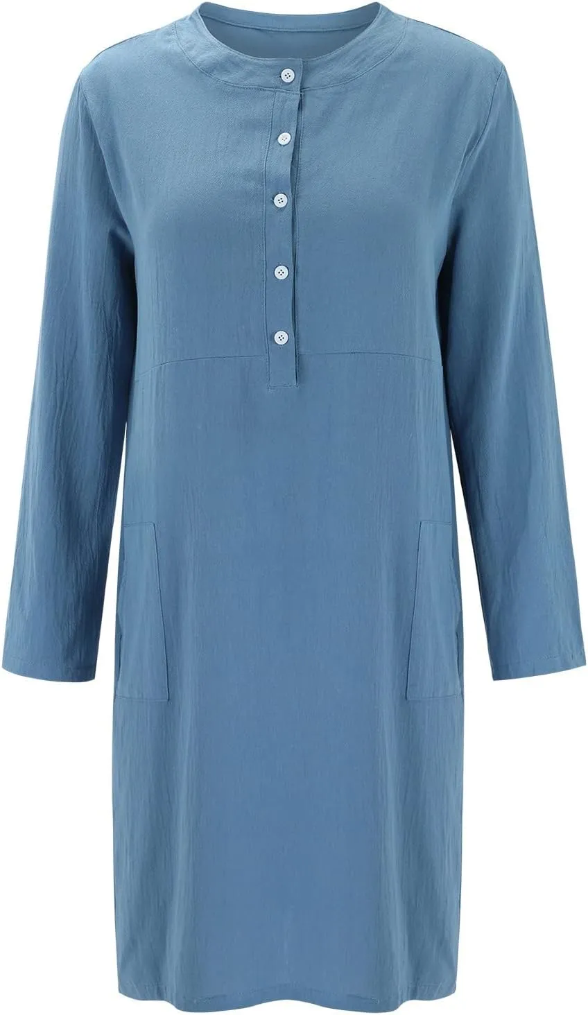 Summer Dresses for Women Fashion Casual Button Down Denim Midi Dress Short Sleeve Collar Trendy Spring Clothes S-3XL