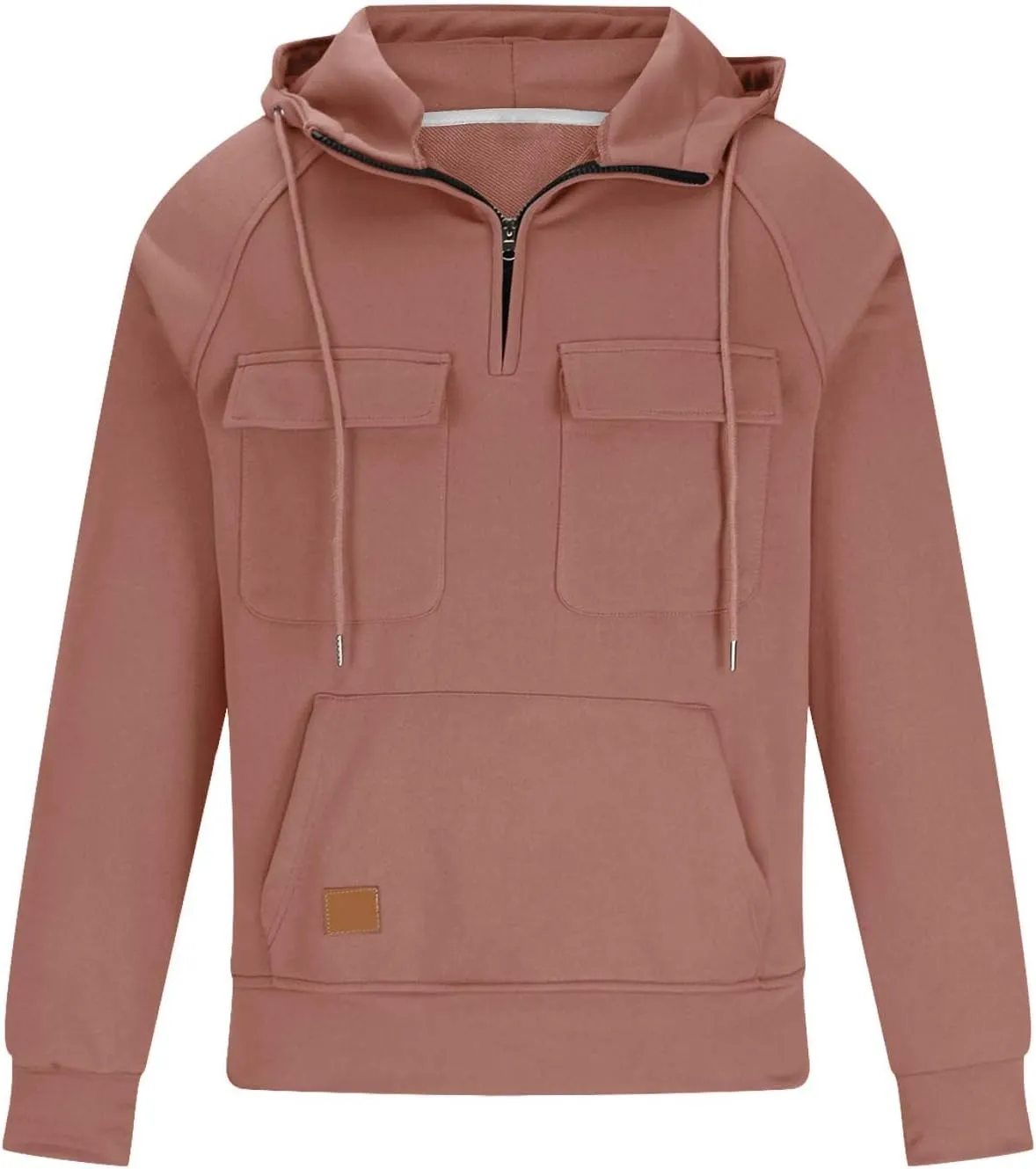 Tactical Hoodies for Men Military Quarter Zip Pullover Cargo Sweatshirts 1/4 Zip Pullover Lightweight with Pockets