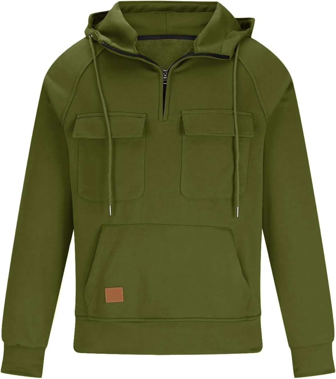 Tactical Hoodies for Men Military Quarter Zip Pullover Cargo Sweatshirts 1/4 Zip Pullover Lightweight with Pockets