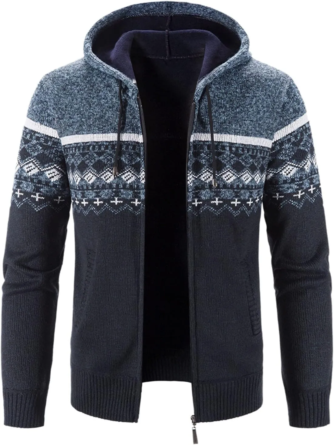 TUQIDEWU Hoodies for Men Pullover, Zip Up Hoodie Men Heavyweight Full Zip Up Fleece Hoodie Long Sleeve Jacket with Pockets